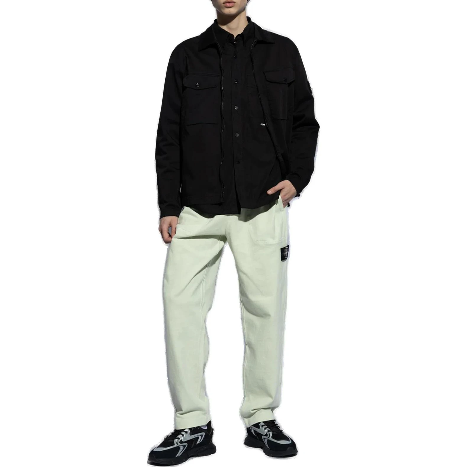 商品[国内直发] Stone Island|石头岛 品牌Logo徽标纽扣翻领长袖衬衫 男款,价格¥1714,第5张图片详细描述