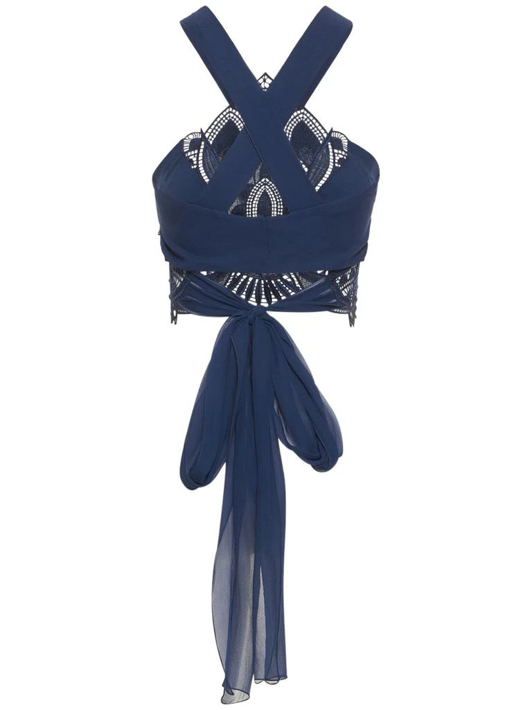 商品Alberta Ferretti|Embroidered Chiffon Crop Top,价格¥2744,第4张图片详细描述
