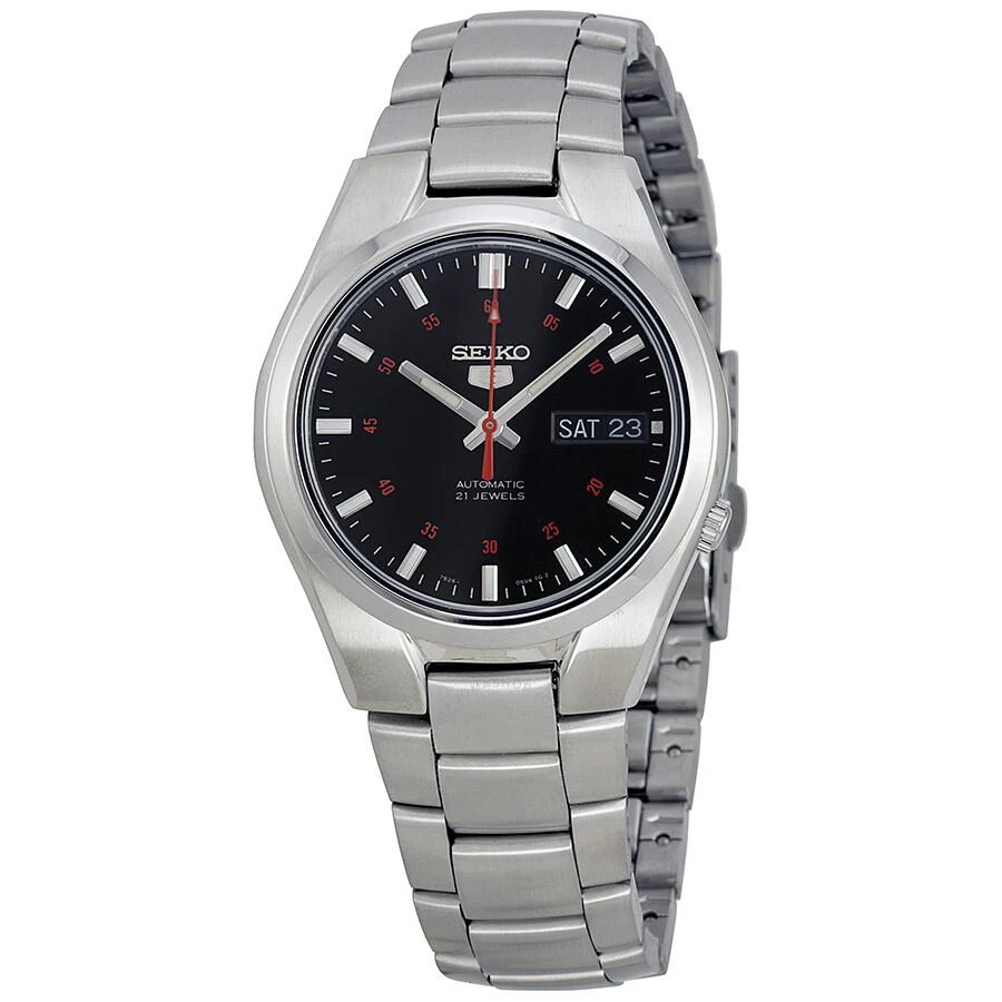 商品Seiko|Series 5 Automatic Black Dial Stainless Steel Men's Watch SNK617,价格¥807,第1张图片