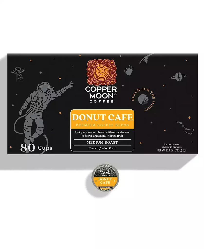 商品Copper Moon Coffee|Single Serve Coffee Pods for Keurig K Cup Brewers, Donut Cafe Blend, 80 Count,价格¥273,第1张图片