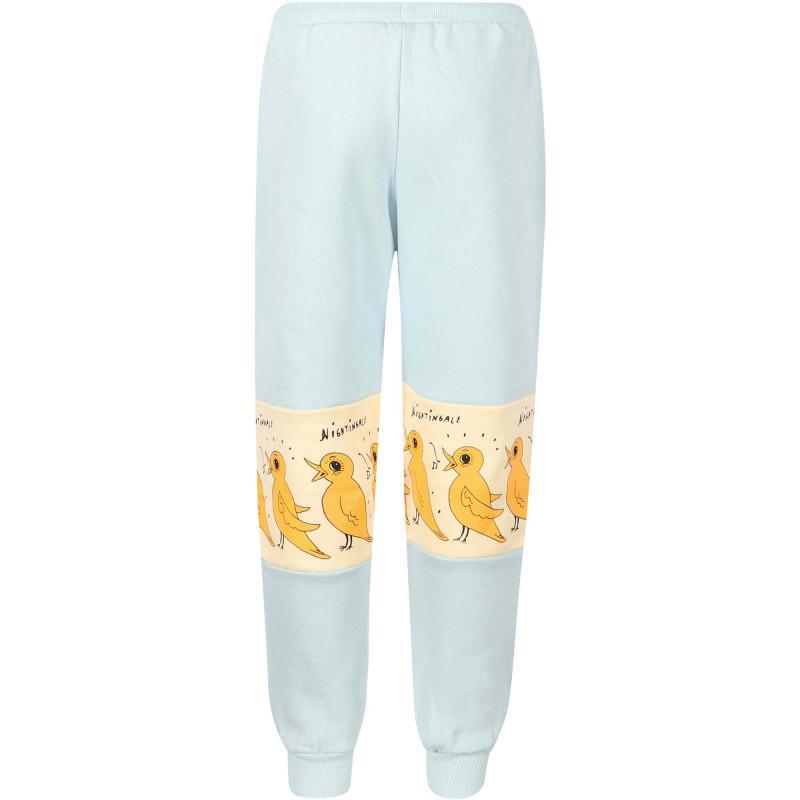 商品Mini Rodini|Nightingale organic cotton track pants light blue,价格¥556,第4张图片详细描述