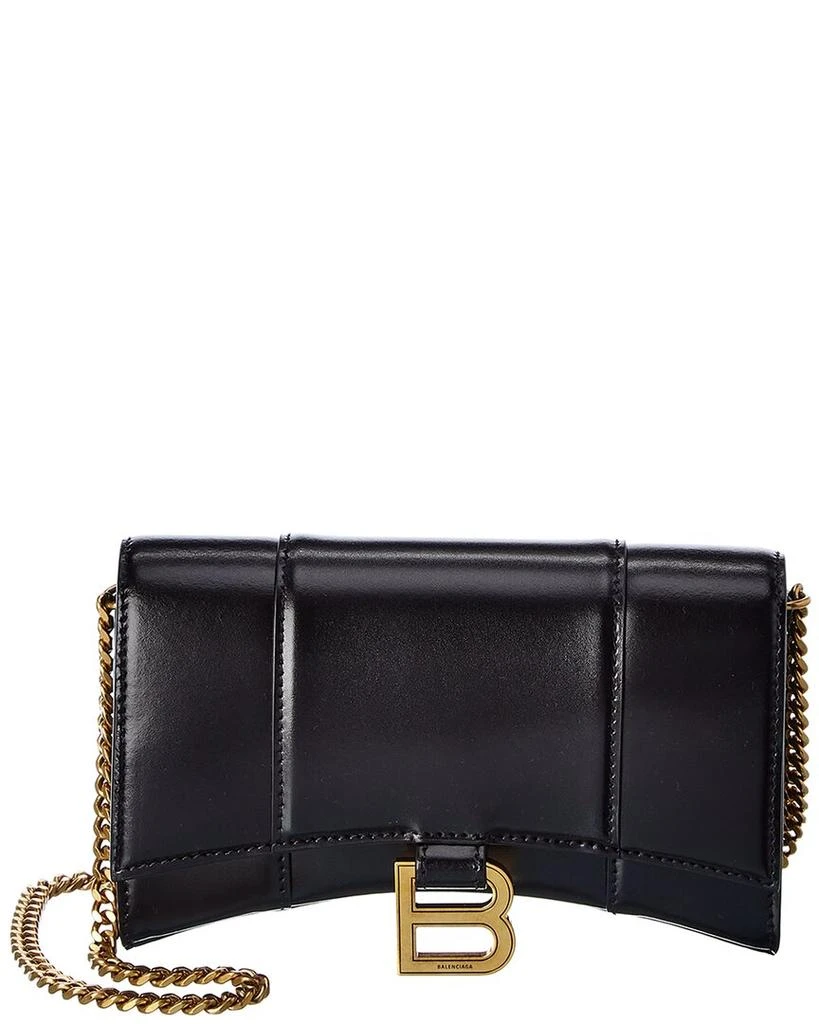 商品Balenciaga|Balenciaga Hourglass Leather Wallet On Chain, os,价格¥10310,第1张图片