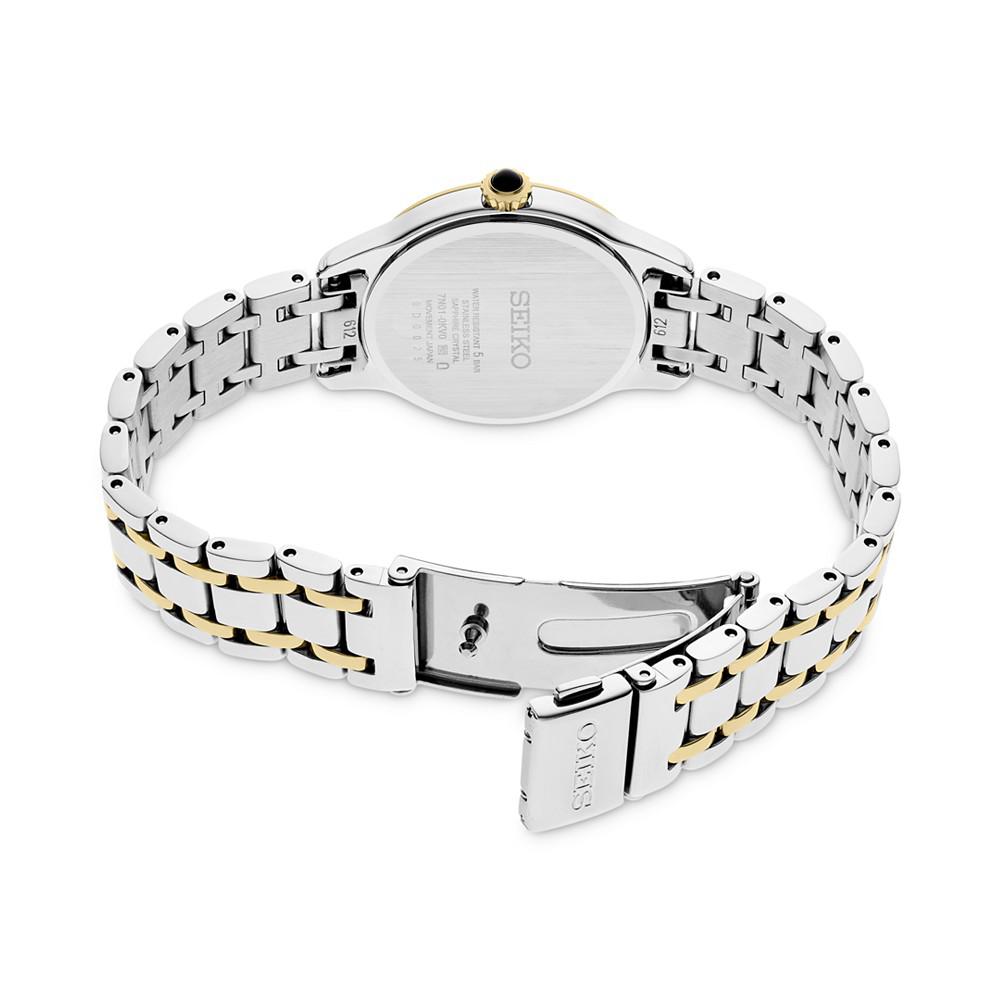 Women's Diamond (1/10 ct. t.w.) Two Tone Bracelet Watch 30mm商品第3张图片规格展示