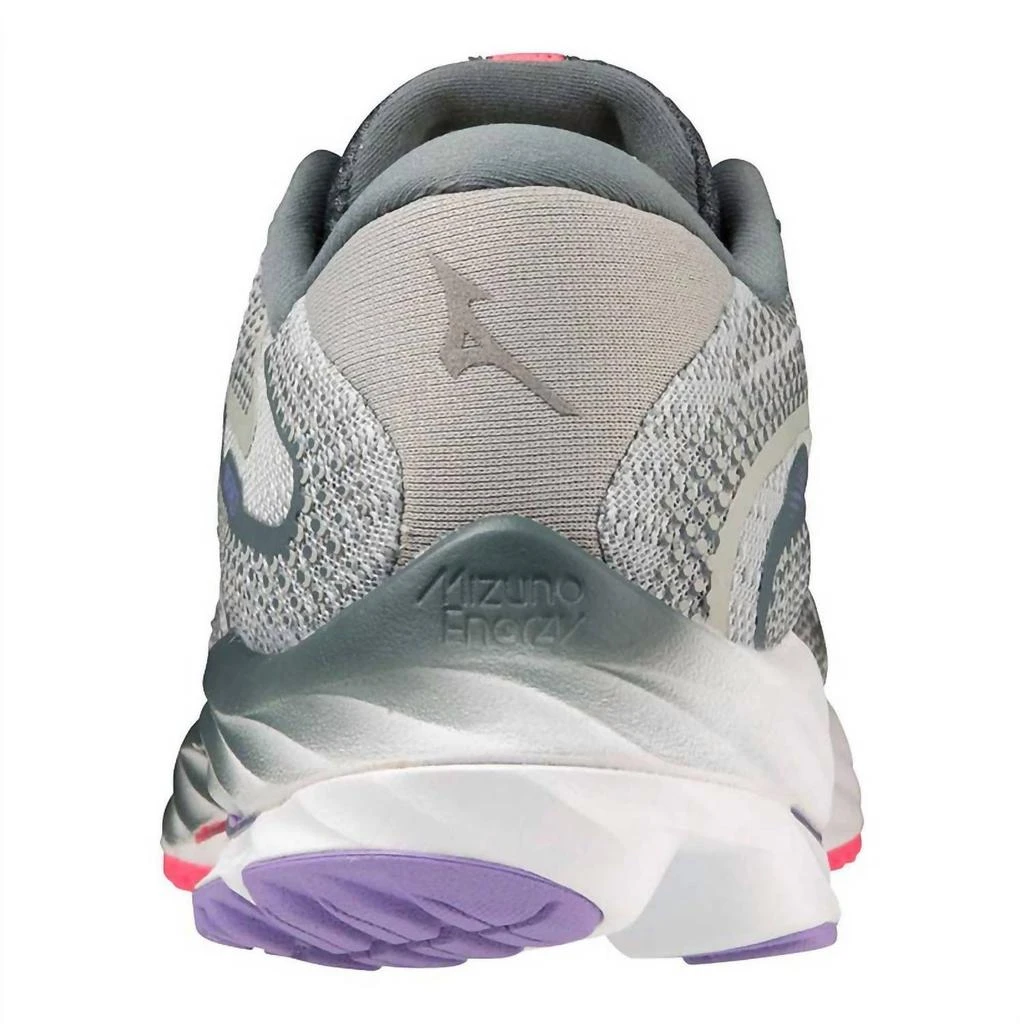 商品Mizuno|Women Wave Rider 27 Running Shoes - Wide In Pearl Blue/white,价格¥536,第5张图片详细描述