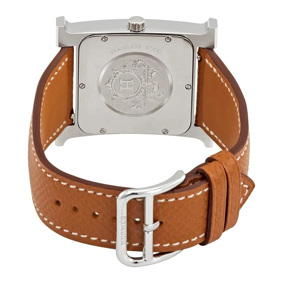 商品Hermes|H Hour White Dial Brown Leather Ladies Watch 036831WW00,价格¥16225,第3张图片详细描述