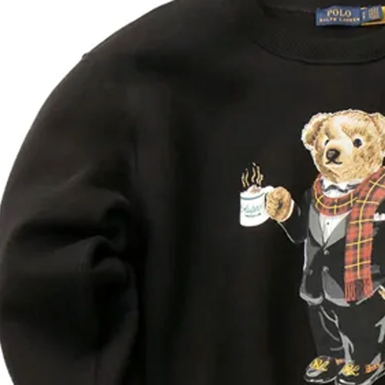 商品[国内直发] Ralph Lauren|小熊印花圆领套头卫衣 女款 黑色,价格¥874,第5张图片详细描述