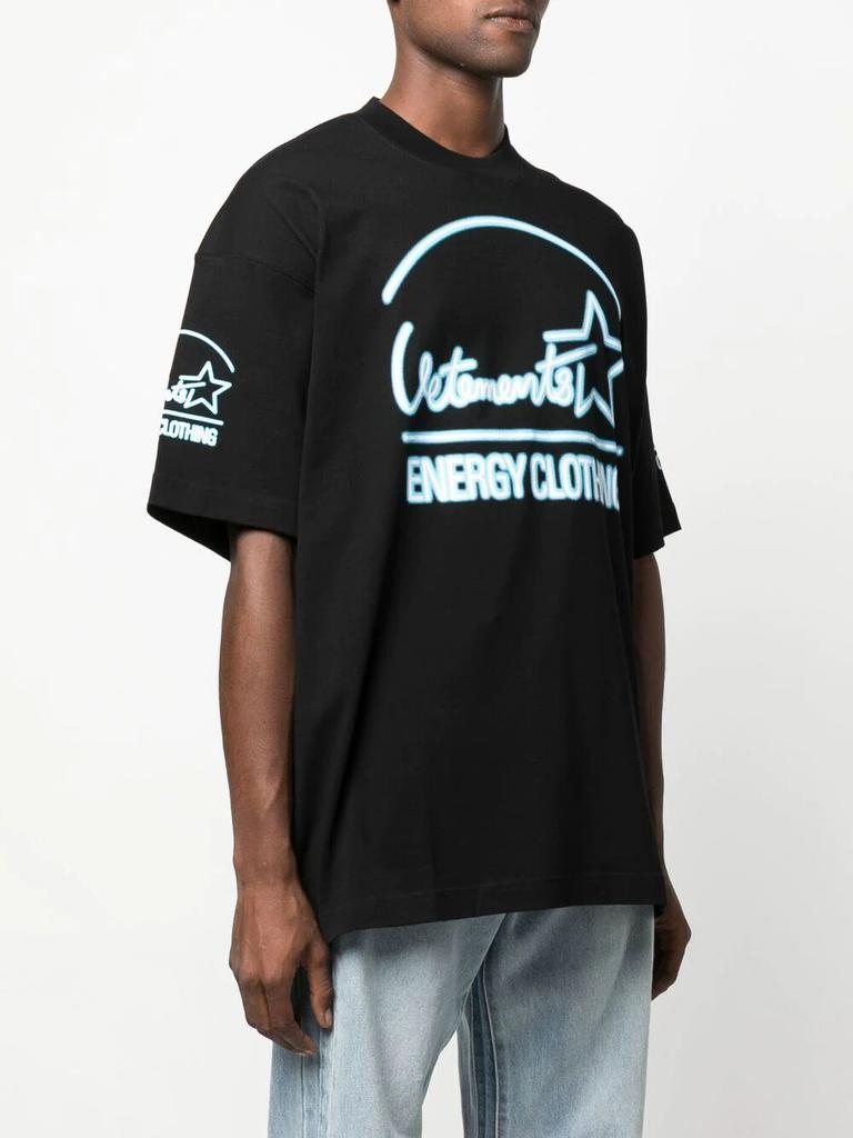 Short-sleeved t-shirt with "vetements energy clothing" logo商品第3张图片规格展示