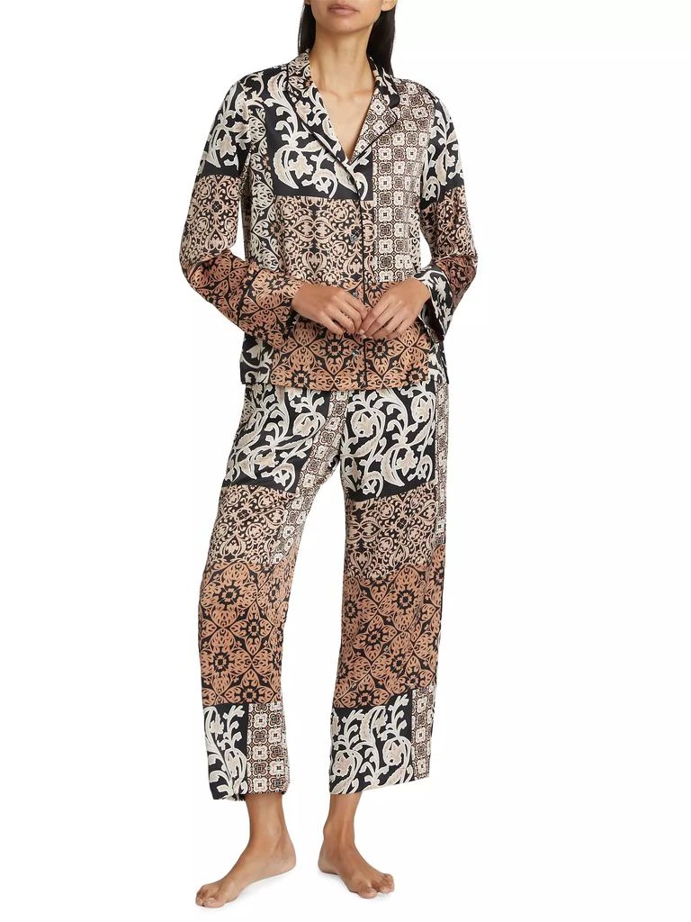 商品Natori|Tapestry Patchwork​ 2-Piece Pajama Set,价格¥661,第2张图片详细描述