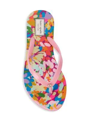 商品Kate Spade|Fiji Floral Thong Sandals,价格¥160,第5张图片详细描述
