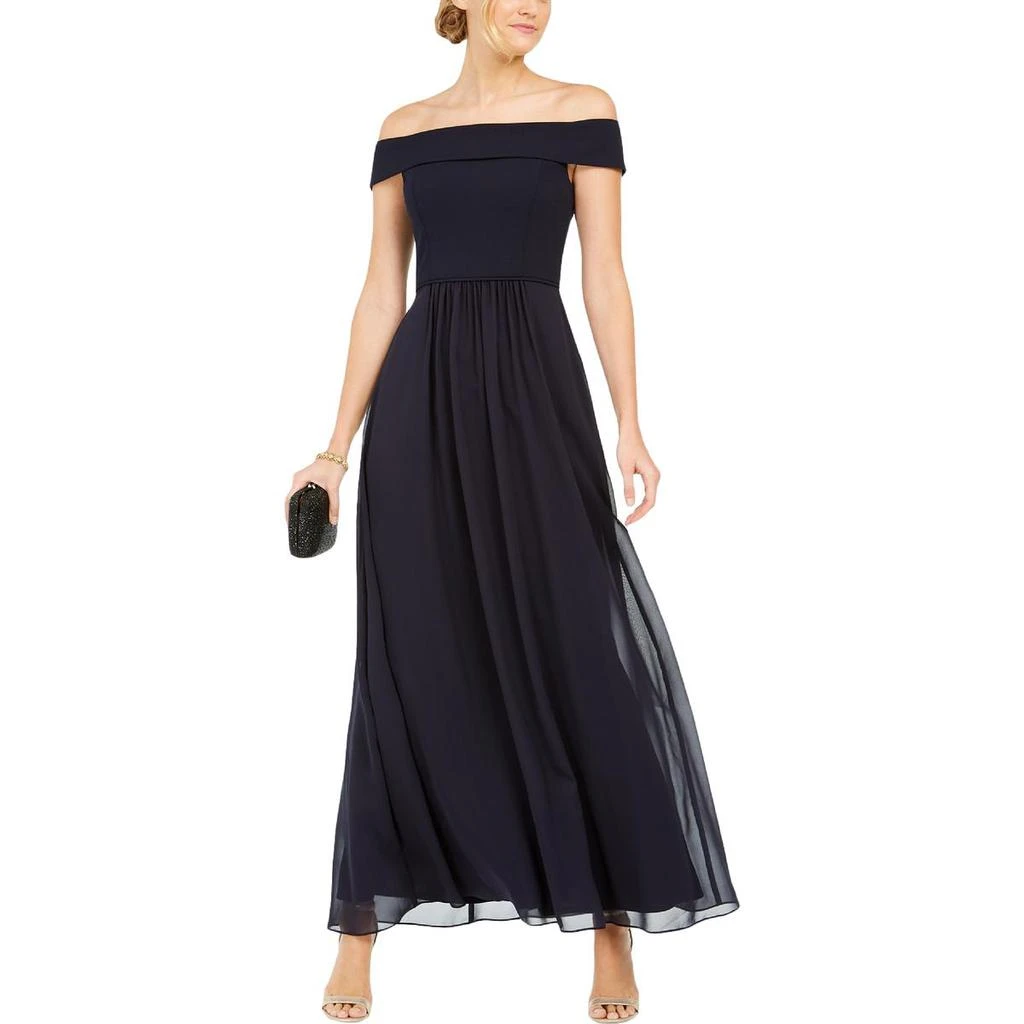 商品Adrianna Papell|Adrianna Papell Womens Chiffon Off-The-Shoulders Evening Dress,价格¥221,第1张图片