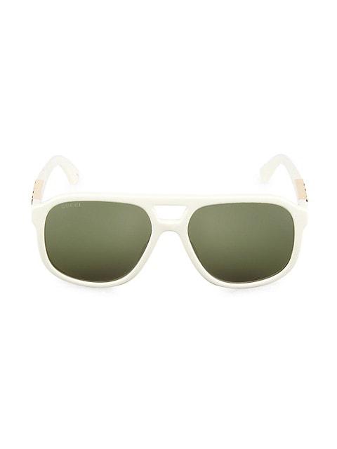 Gucci Sign 58MM Pilot Sunglasses商品第1张图片规格展示