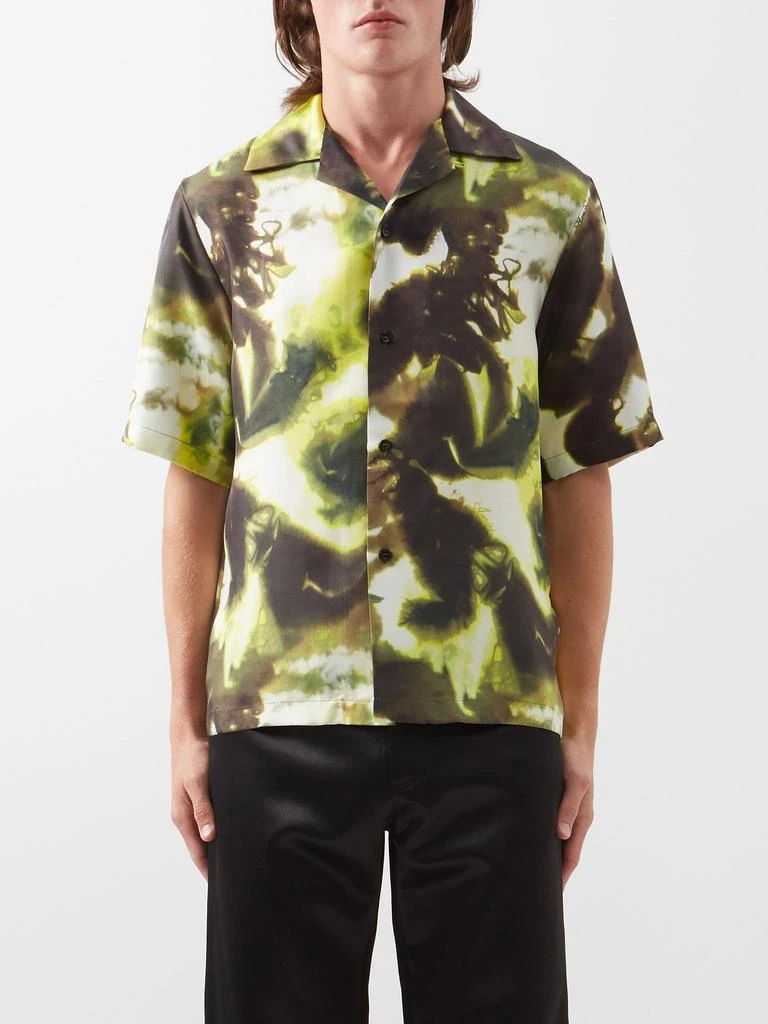 商品AMIRI|Camouflage-print silk short-sleeved shirt,价格¥3754,第1张图片