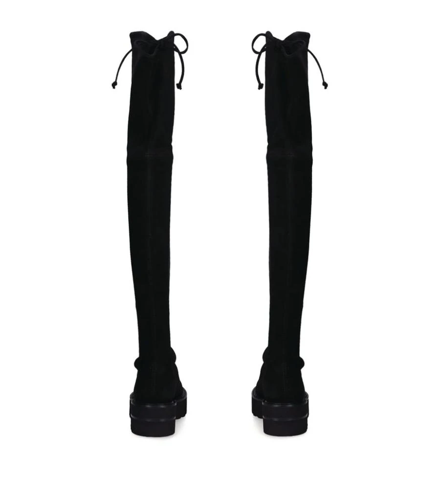 商品Stuart Weitzman|Suede Lowland Ultralift Over-The-Knee Boots 50,价格¥7590,第2张图片详细描述