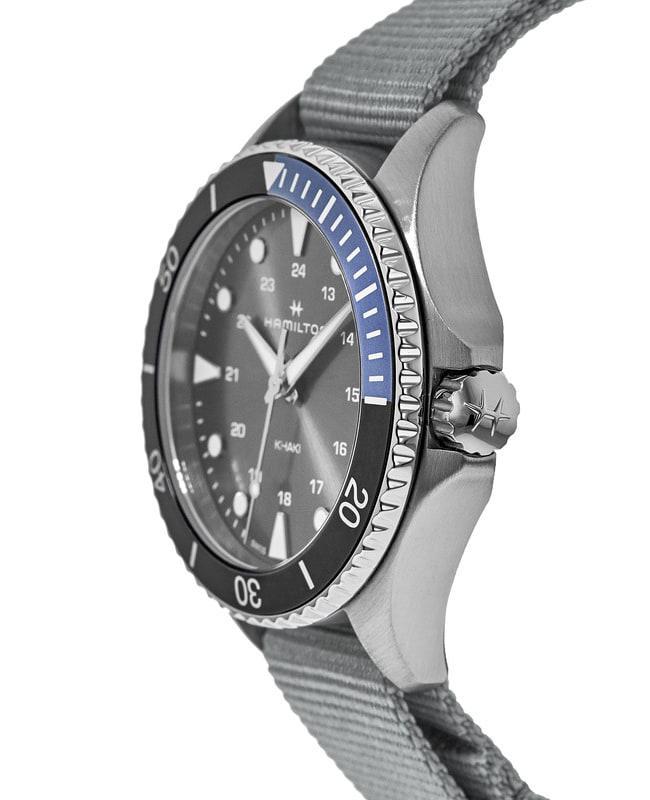 商品Hamilton|Hamilton Grey Dial Textile Strap Men's Watch H82211981,价格¥2651,第5张图片详细描述