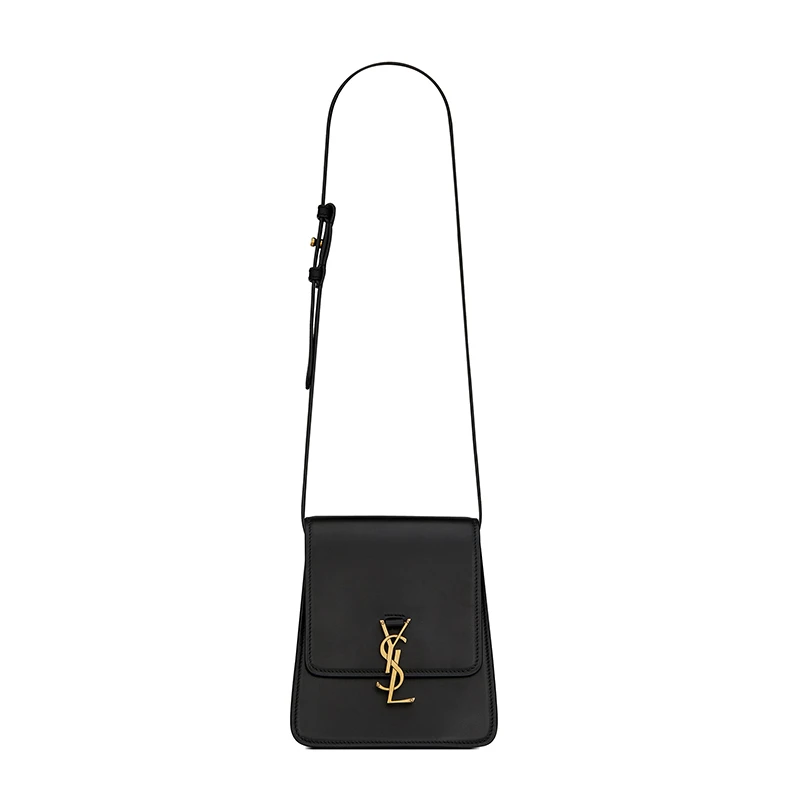 商品Yves Saint Laurent|SAINT LAURENT PARIS/圣罗兰 YSL 秋冬新款 KAIA NORTH/SOUTH系列 女士黑色小牛皮金扣翻盖斜挎单肩包668809BWR0W1000,价格¥12661,第1张图片