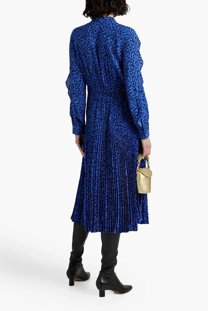 商品Derek Lam|Pussy-bow printed crepe de chine midi dress,价格¥2407,第3张图片详细描述