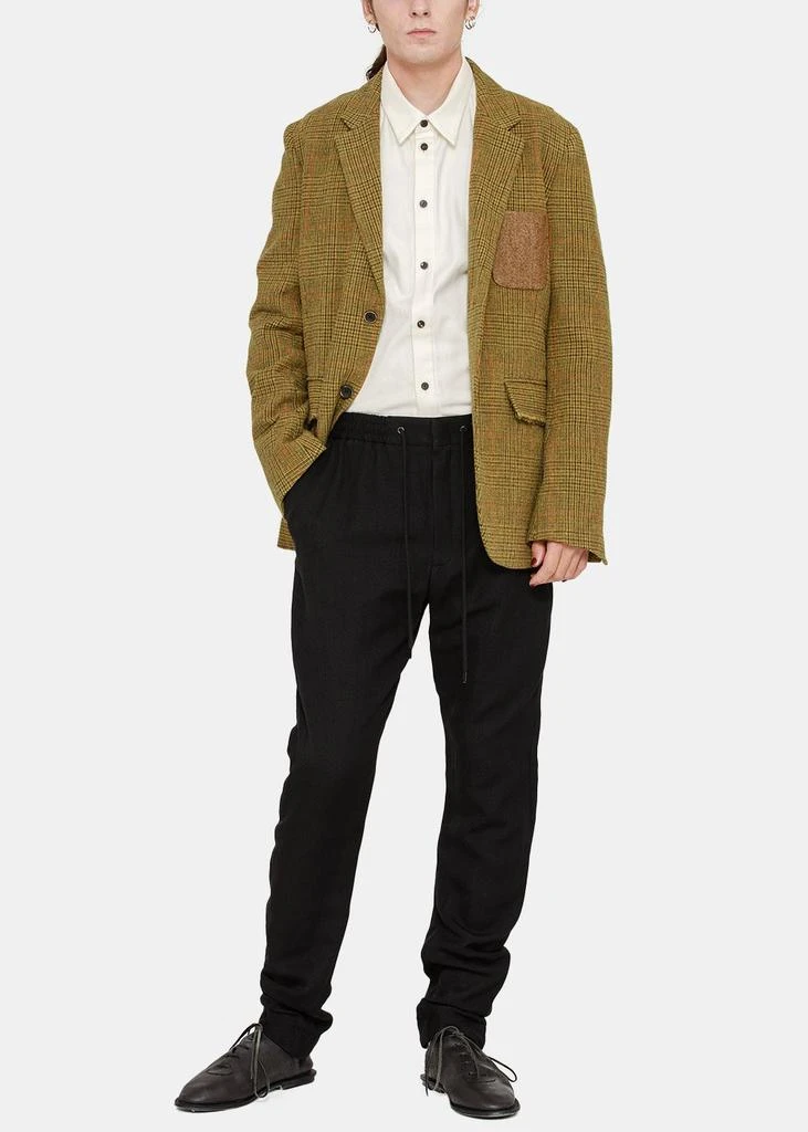 商品Uma Wang|Uma Wang Mango & Brown Plaid Wool Jaden Blazer,价格¥3984,第3张图片详细描述