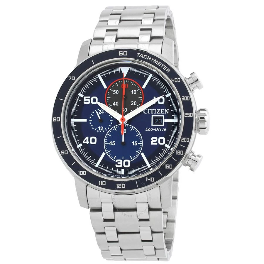 商品Citizen|Brycen Chronograph Eco-Drive Blue Dial Men's Watch CA0850-59L,价格¥1554,第1张图片