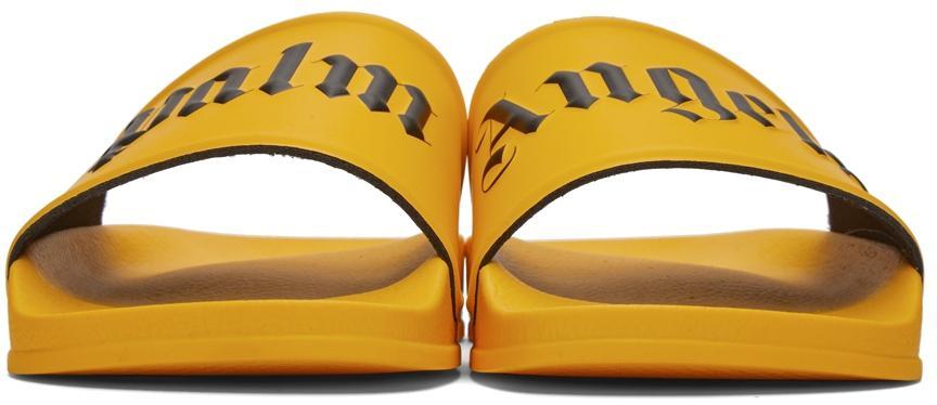 商品Palm Angels|Yellow Rubber Logo Slides,价格¥1066,第4张图片详细描述