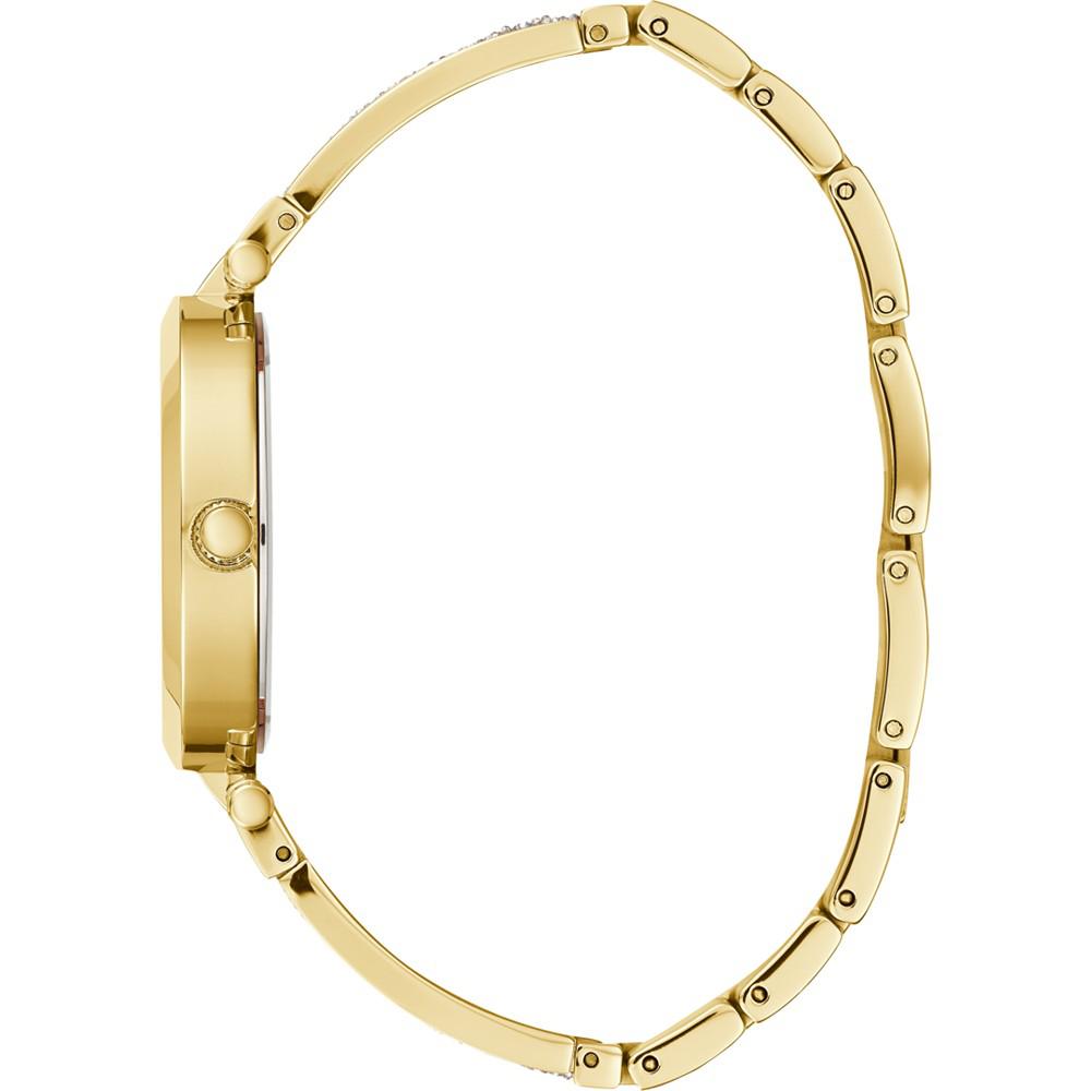 Women's Gold-Tone Stainless Steel & Cubic Zirconia Crystal Bangle Bracelet Watch 36mm商品第2张图片规格展示