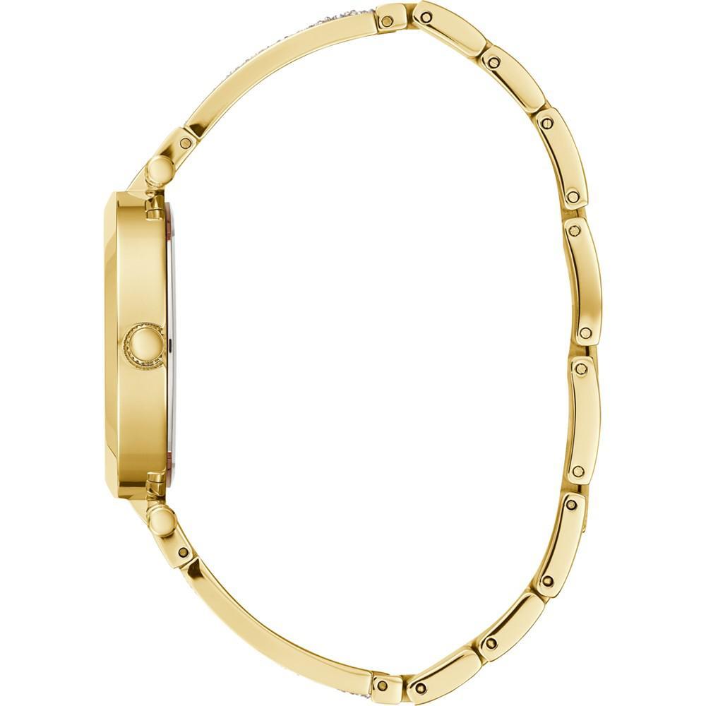 商品GUESS|Women's Gold-Tone Stainless Steel & Cubic Zirconia Crystal Bangle Bracelet Watch 36mm,价格¥1040,第4张图片详细描述