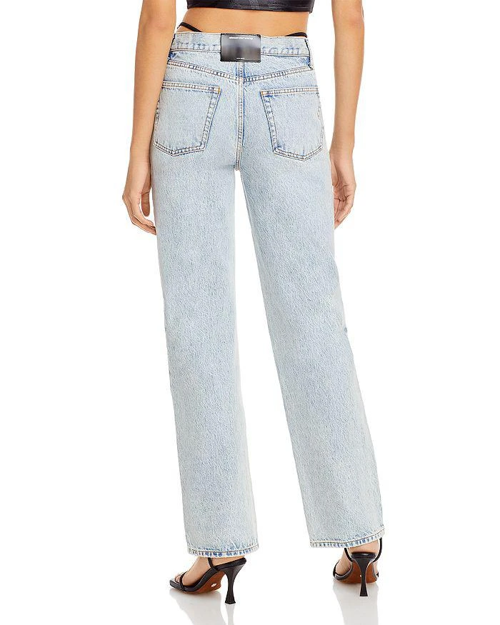 商品Alexander Wang|High Rise Straight Leg Jeans in Pebble Bleach,价格¥1780,第2张图片详细描述