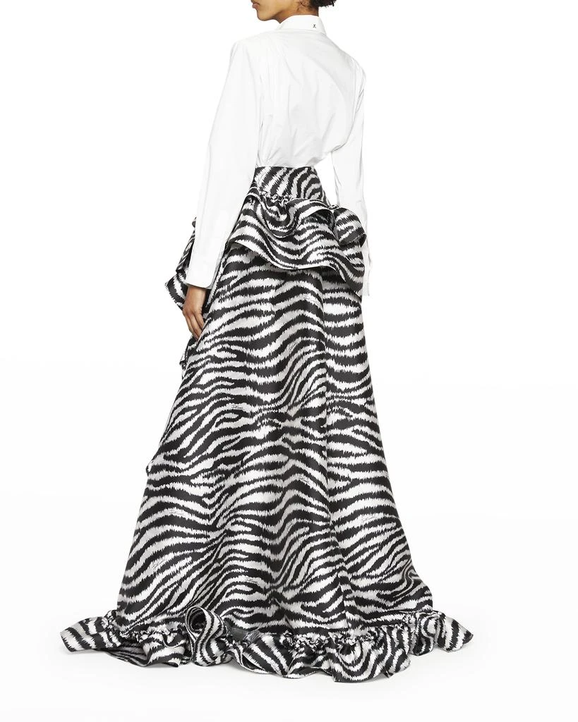 商品Just Cavalli|Zebra Asymmetric Ruffled Maxi Skirt,价格¥6433,第4张图片详细描述