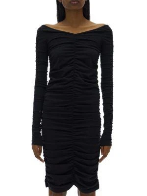 商品Helmut Lang|Ruched Midi Dress,价格¥375,第1张图片