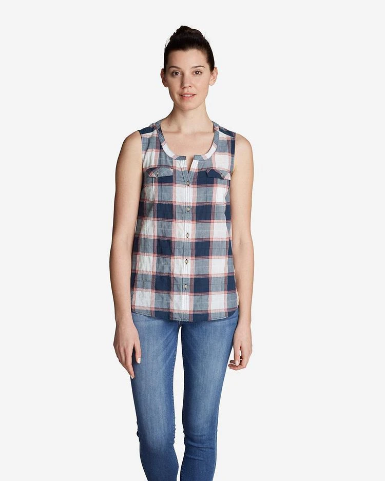 商品Eddie Bauer|Women&#39;s Packable Sleeveless Shirt,价格¥179,第3张图片详细描述