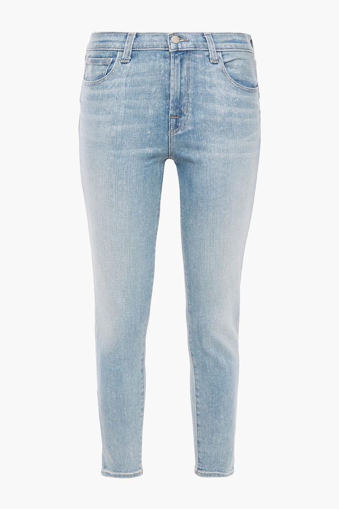 商品J Brand|835 cropped holographic mid-rise skinny jeans,价格¥604,第5张图片详细描述