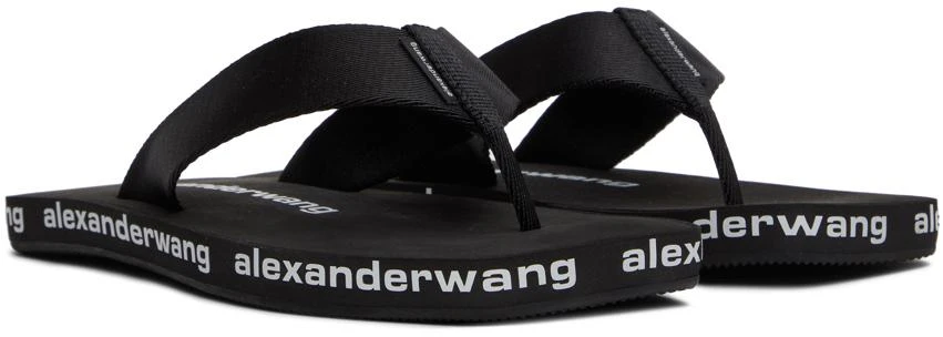 商品Alexander Wang|Black AW Flip Flop Sandals,价格¥758,第4张图片详细描述