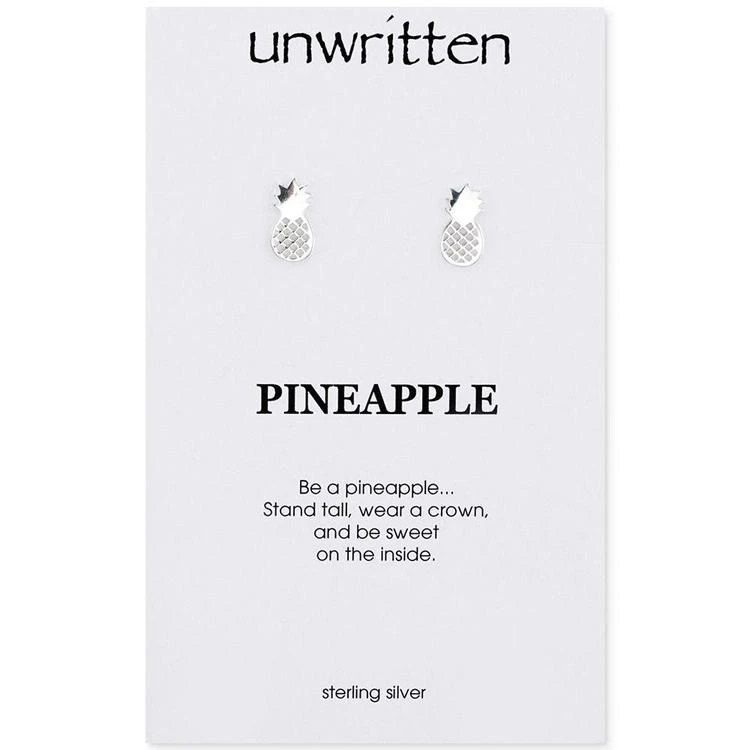 商品Unwritten|Pineapple Stud Earrings in Gold-Tone Sterling Silver,价格¥90,第2张图片详细描述