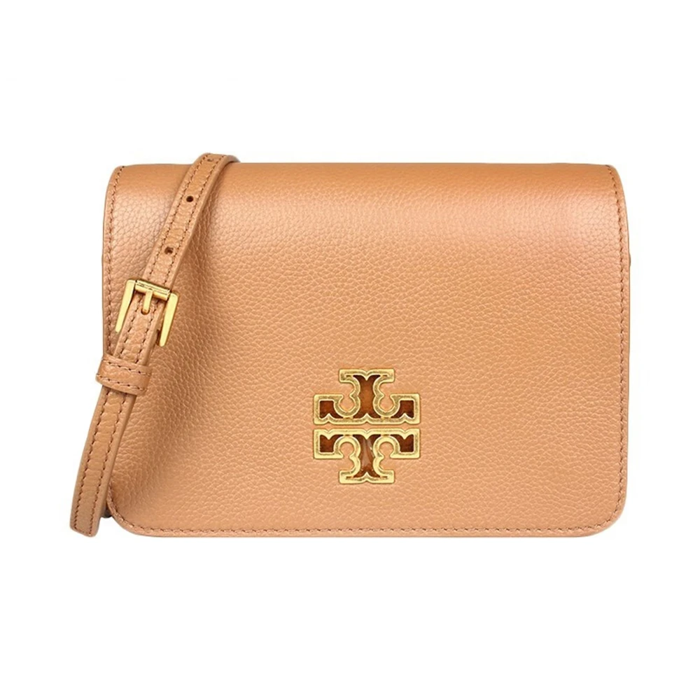 商品[国内直发] Tory Burch|TORY BURCH 女士浅棕色皮革单肩斜挎包 60405-203,价格¥2102,第1张图片