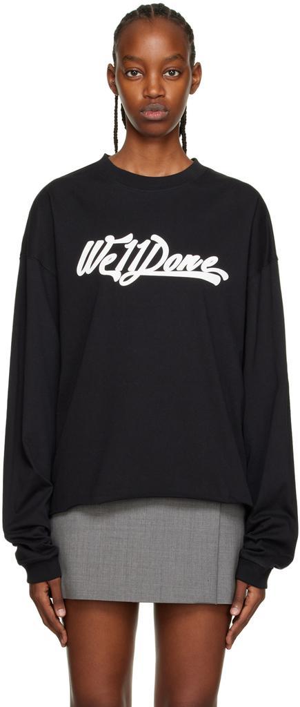 商品We11done|黑色 New 长袖 T 恤,价格¥1168,第1张图片