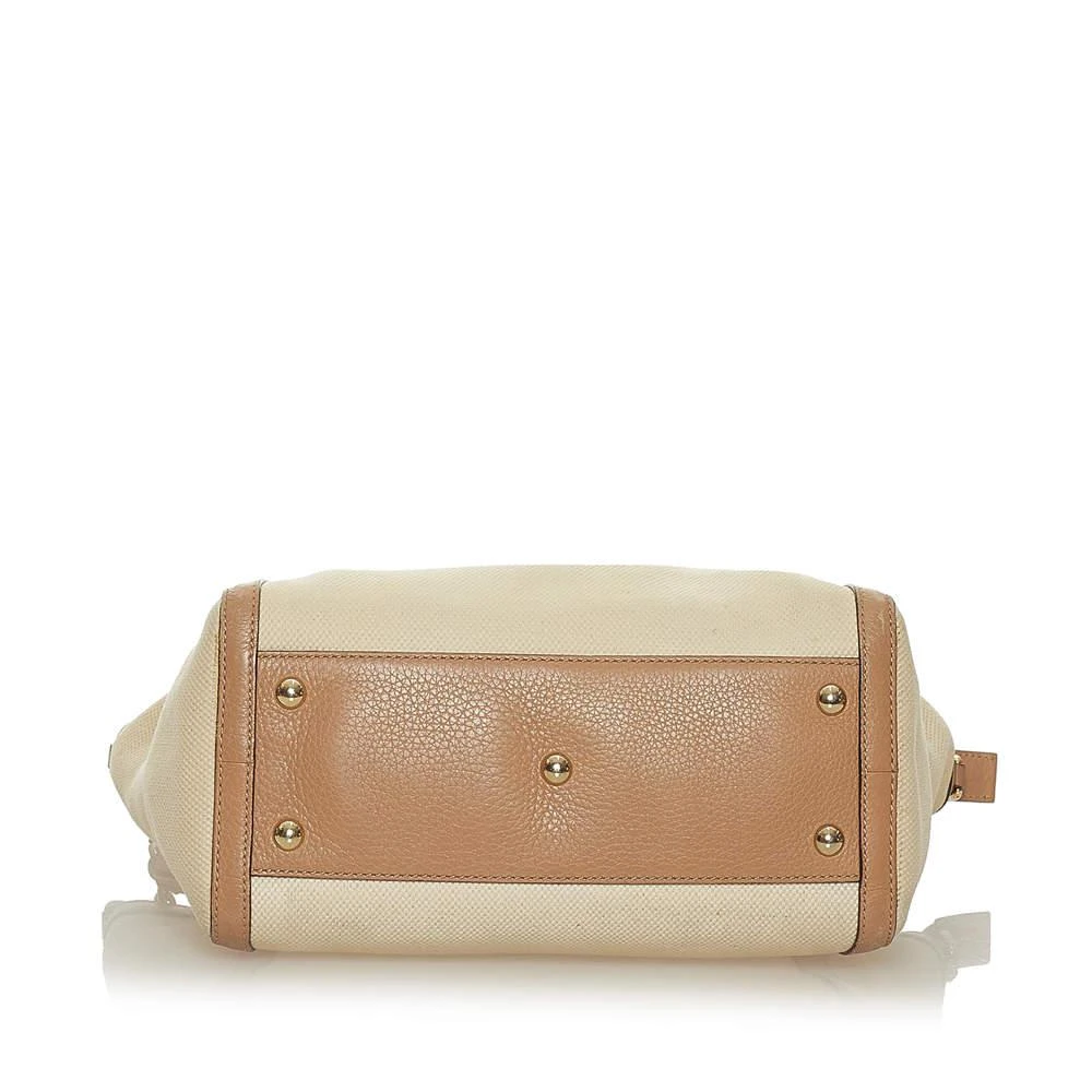 商品[二手商品] Gucci|Gucci Beige/Brown Canvas and Leather Soho Cellarius Tote Bag,价格¥6775,第4张图片详细描述