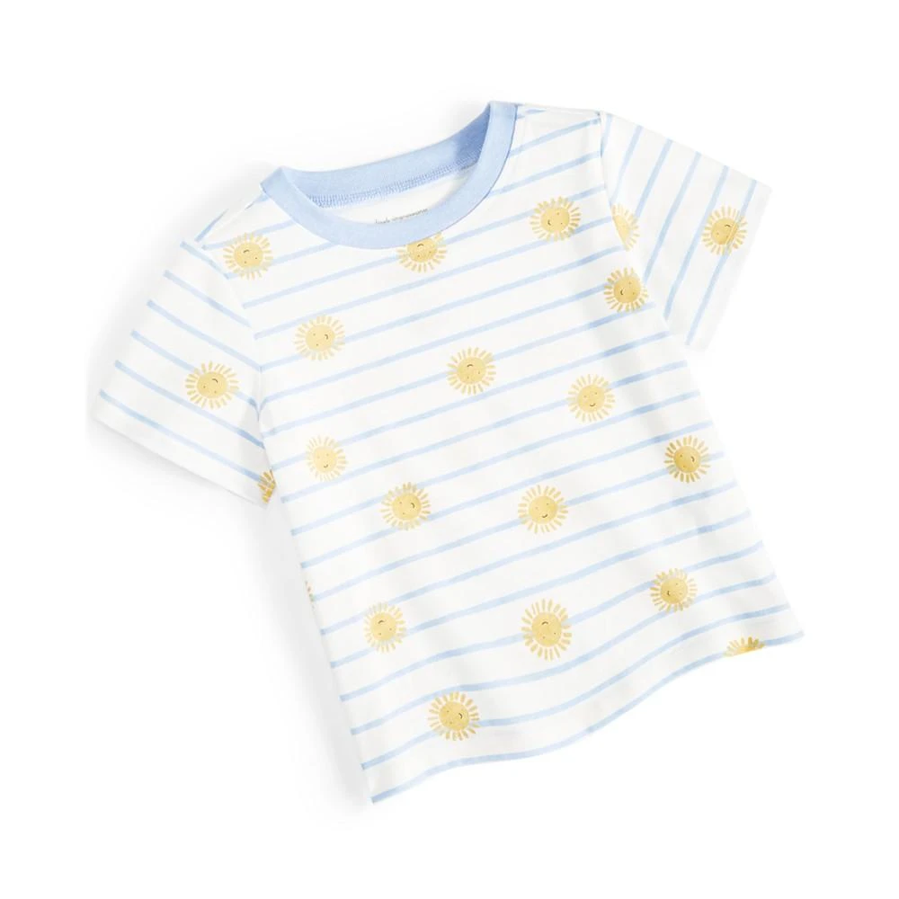 商品First Impressions|Baby Boys Sun-Print Striped T-Shirt, Created for Macy's,价格¥75,第1张图片