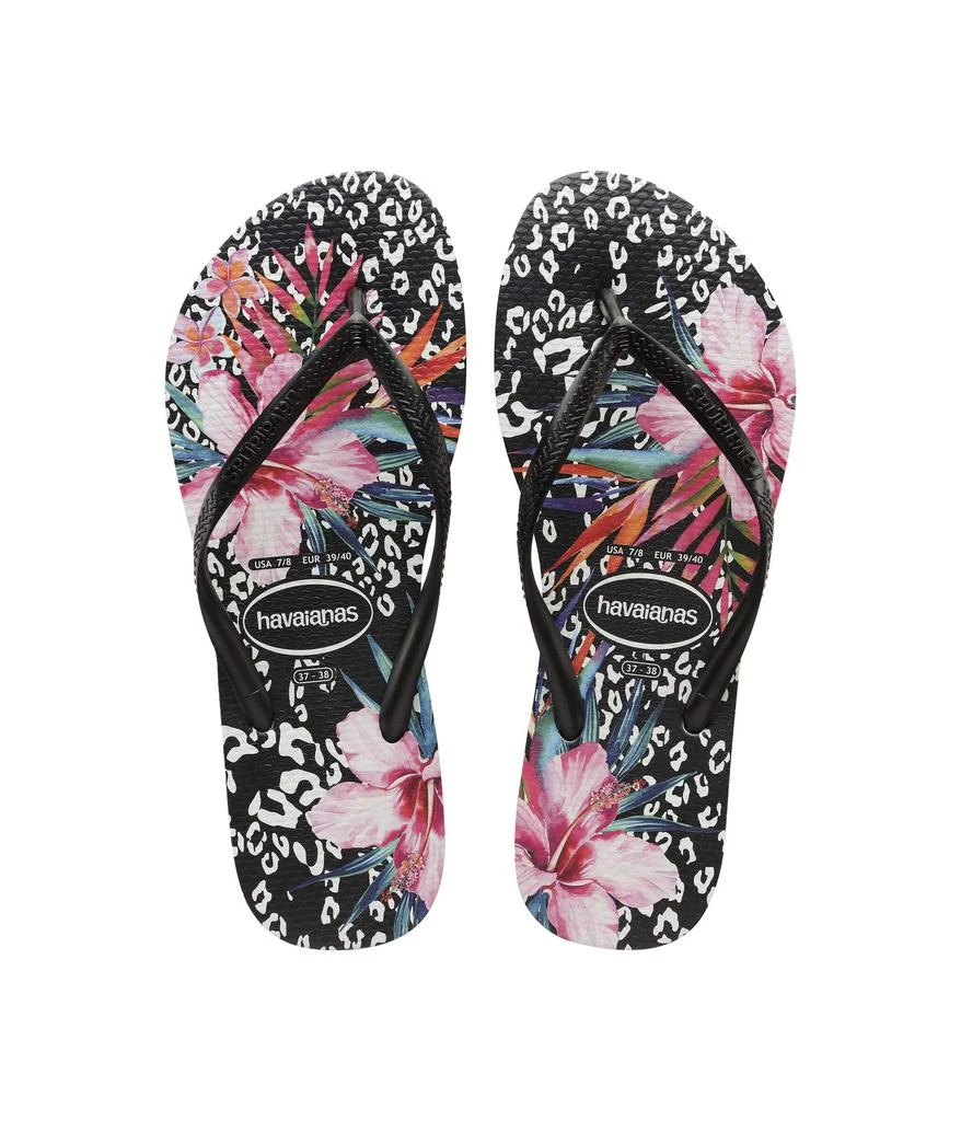 商品Havaianas|Slim Animal Floral Flip Flop Sandal (Toddler/Little Kid/Big Kid),价格¥136,第1张图片