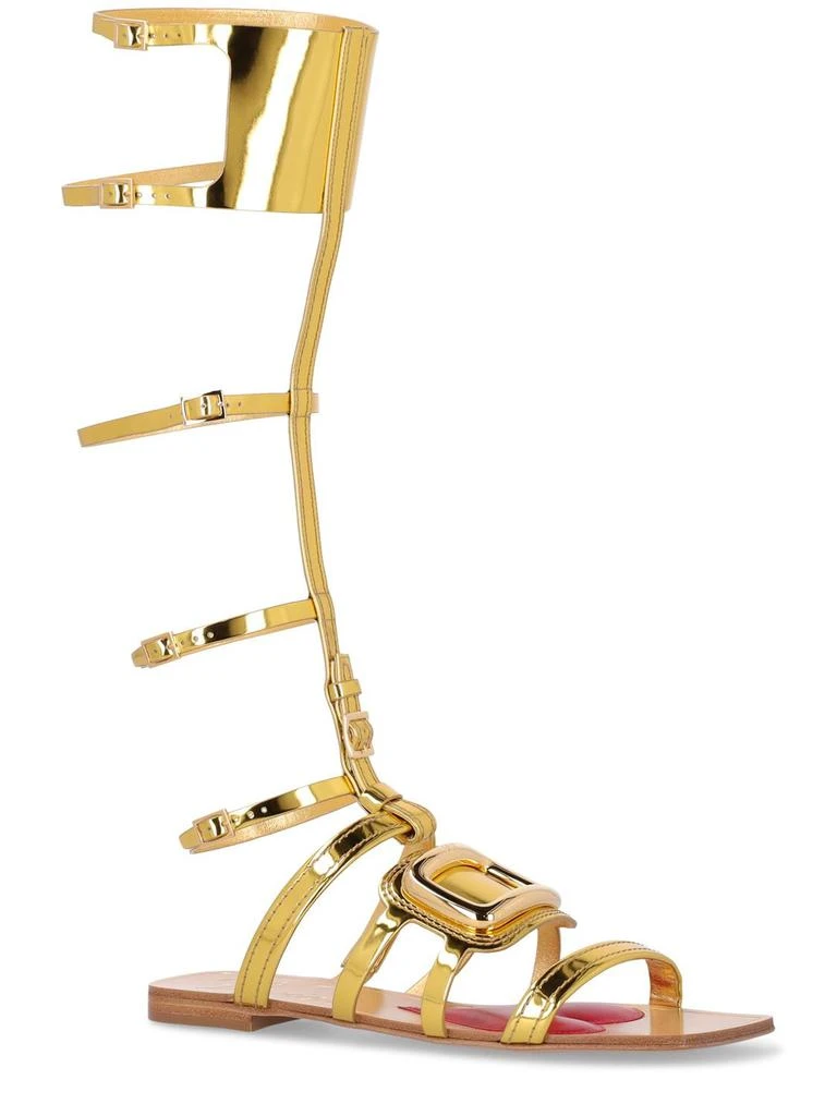 商品Roger Vivier|10mm Gladiator Metallic Leather Sandals,价格¥7996,第2张图片详细描述