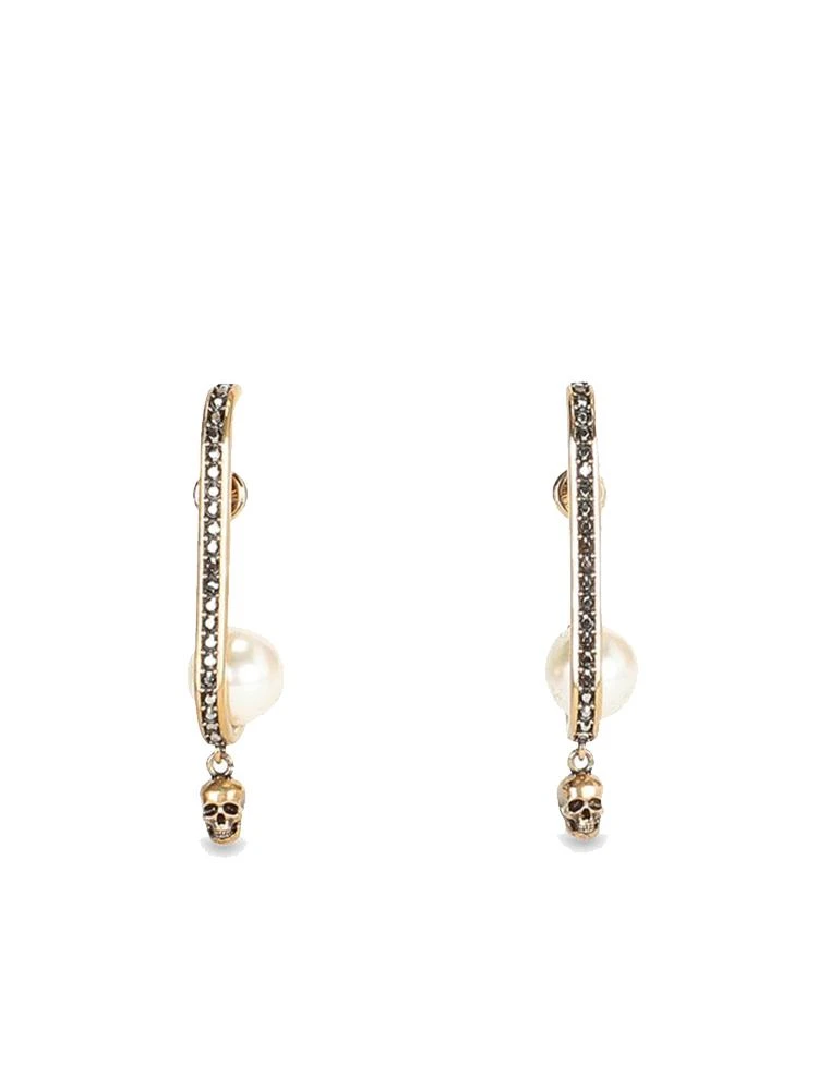 商品Alexander McQueen|骷髅珍珠吊坠耳饰耳环【香港仓极速发货】,价格¥2961,第1张图片详细描述