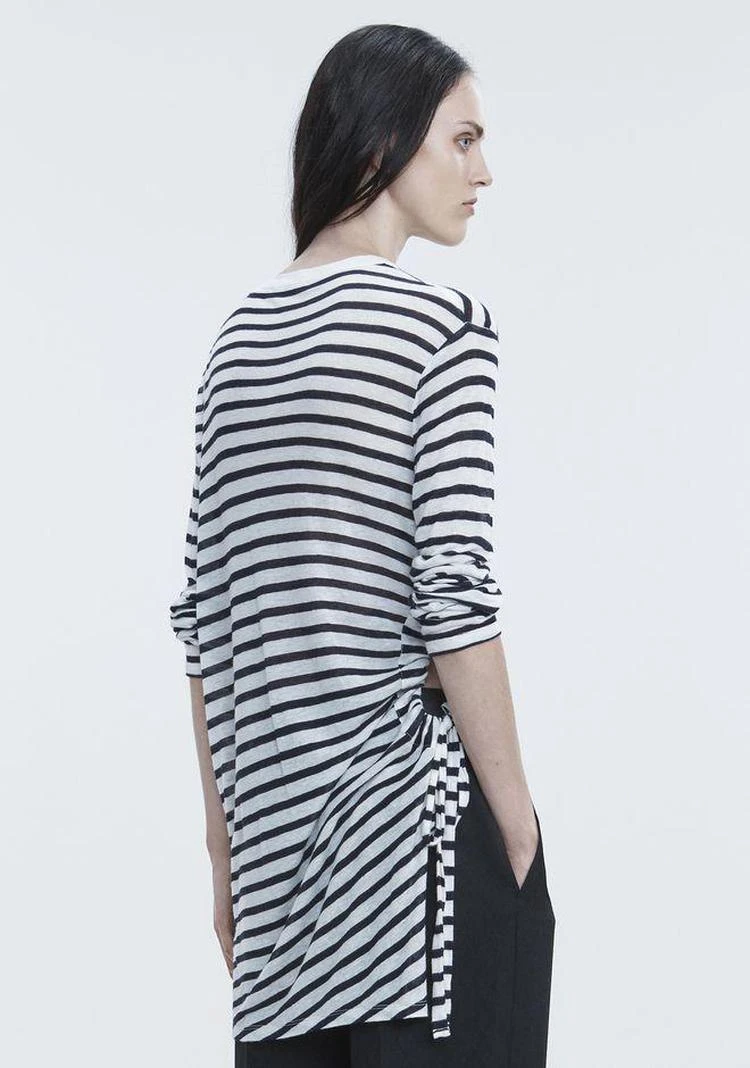 商品Alexander Wang|STRIPED LONG SLEEVE CUTOUT TEE,价格¥528,第2张图片详细描述