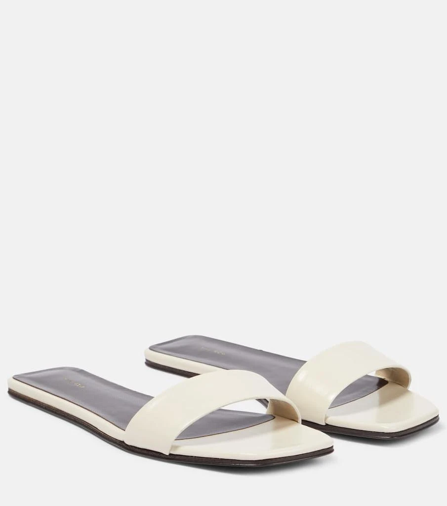 商品The Row|Chocolate leather flats,价格¥5973,第1张图片