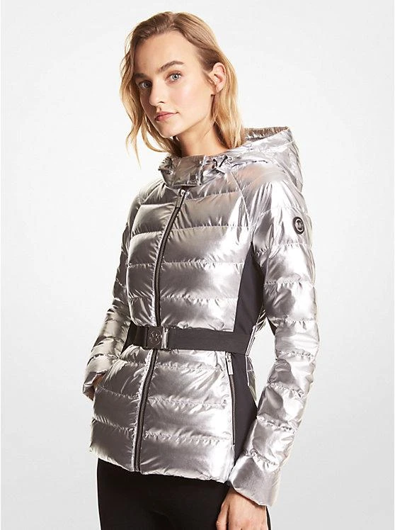 商品Michael Kors|Belted Metallic Puffer Jacket,价格¥1409,第1张图片