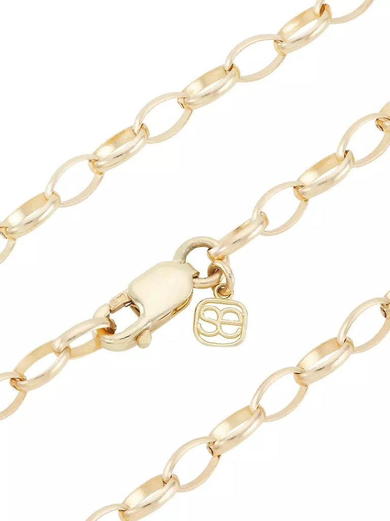 商品Sydney Evan|XL Clover 14K Gold & Diamond Open Icon Charm Necklace,价格¥28978,第3张图片详细描述