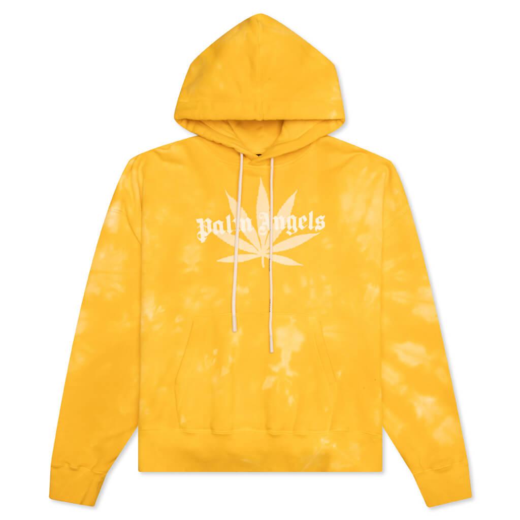 Palm Angels Leaf Tie Dye Hoodie - Yellow商品第1张图片规格展示