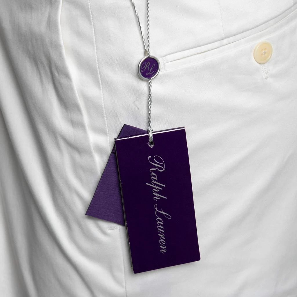 商品[二手商品] Ralph Lauren|Ralph Lauren Purple Label White Cotton Slim Fit Trousers XXL Waist 38",价格¥1432,第4张图片详细描述