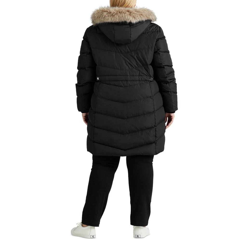 商品Ralph Lauren|Women's Plus Size Faux-Fur-Trim Hooded Puffer Coat,价格¥1519,第2张图片详细描述