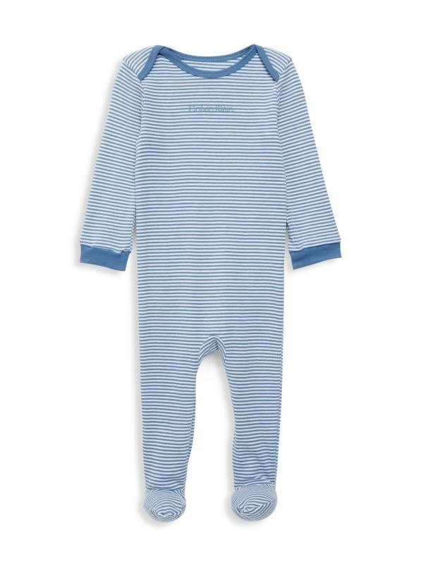 商品Calvin Klein|Baby Boy’s Striped Logo Footie,价格¥135,第1张图片