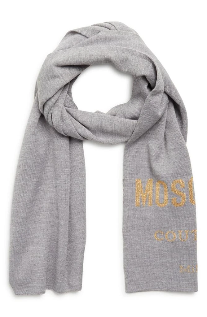 商品Moschino|Foil Print Logo Scarf,价格¥751,第1张图片