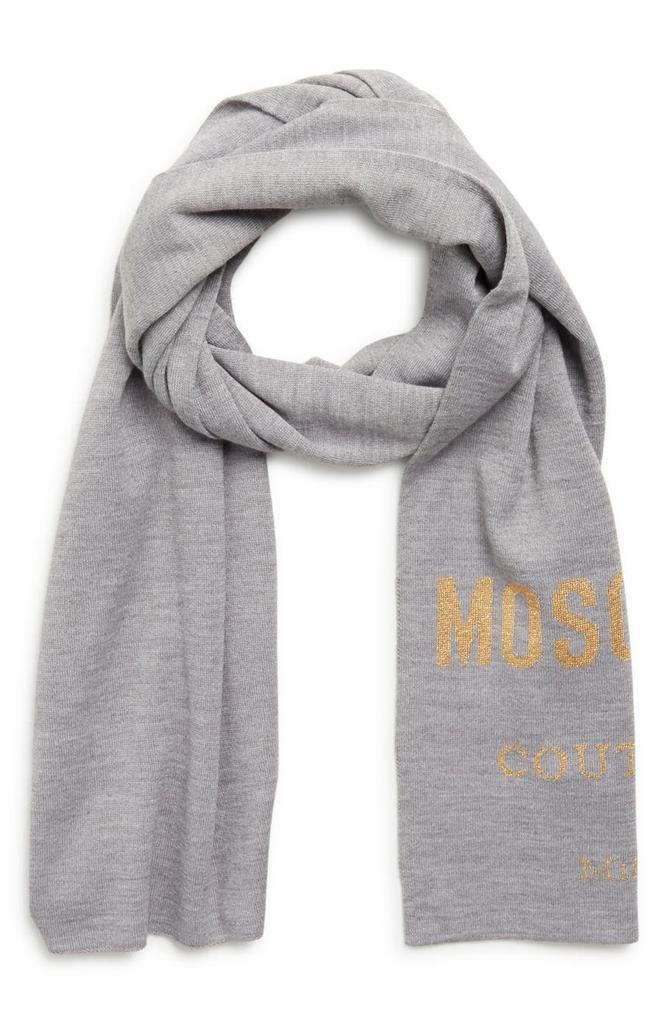 商品Moschino|Foil Print Logo Scarf,价格¥732,第1张图片