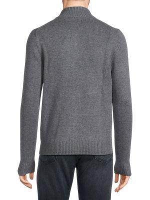 Merino Wool Blend Quarter Zip Sweater商品第2张图片规格展示
